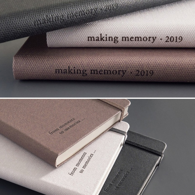 Detail of 2019 Making memory medium dated monthly planner