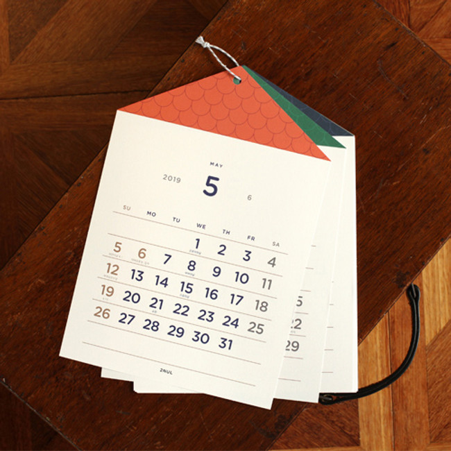 2NUL 2019 House monthly wall calendar