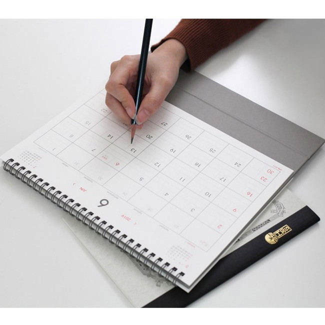 2NUL 2019 Note spiral desk flip calendar