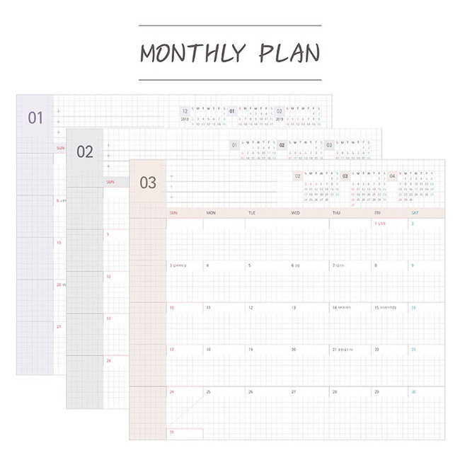 Monthly plan - 2019 Design my life envelope small dated weekly diary