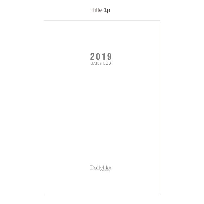 Title - 2019 Daily log small dated monthly diary