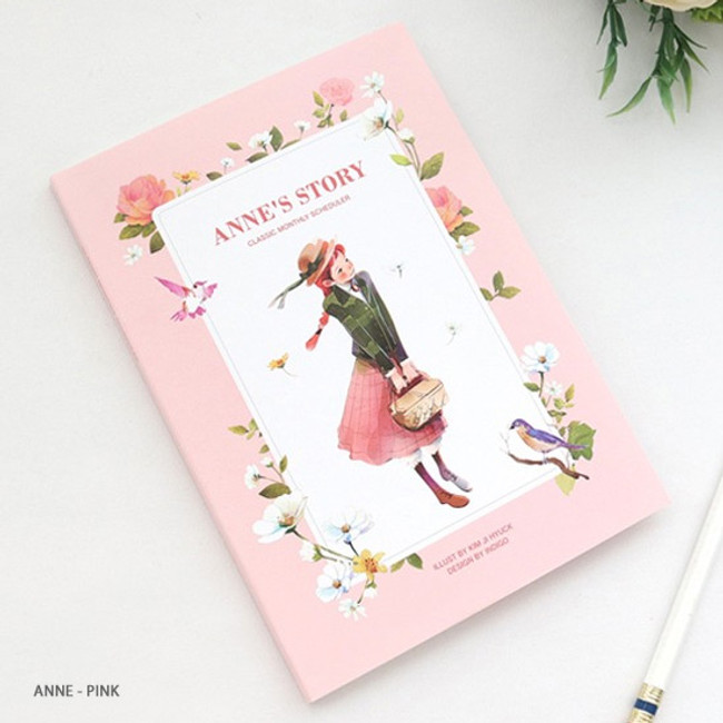 Anne - Pink - Indigo Classic story dateless monthly planner