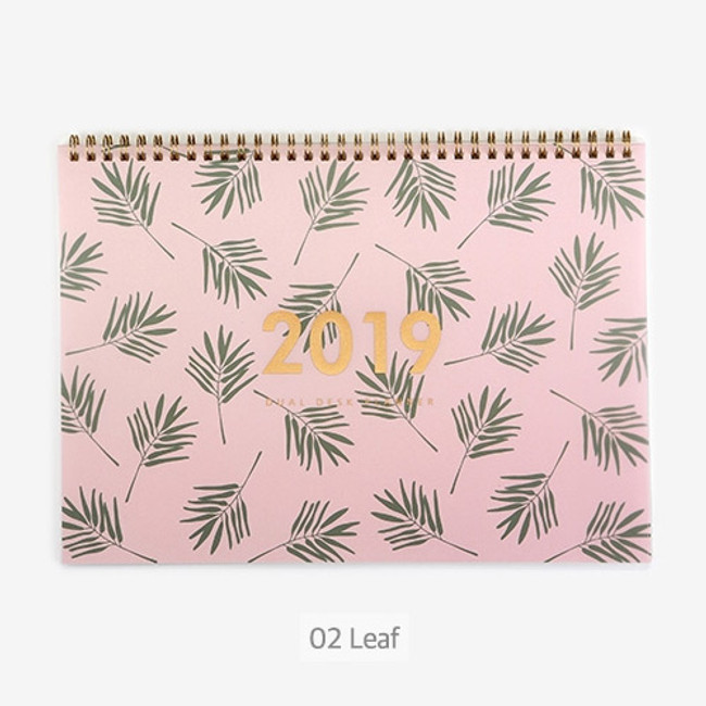 Leaf - 2019 Dual dated monthly desk planner scheduler