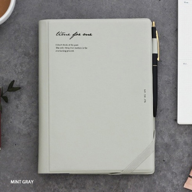 Mint gray - Time for me undated weekly diary planner