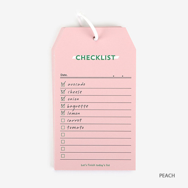 Peach - Le petit marche checklist ring notepad