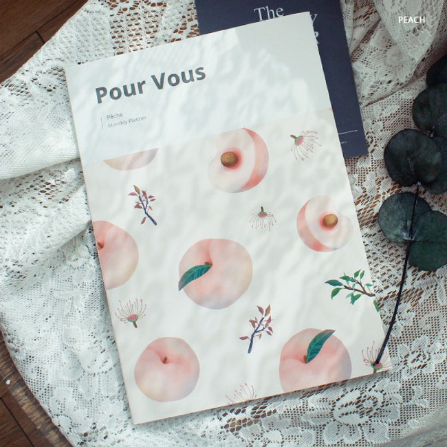 Peach - 2019 Pour vous fruit dated monthly planner