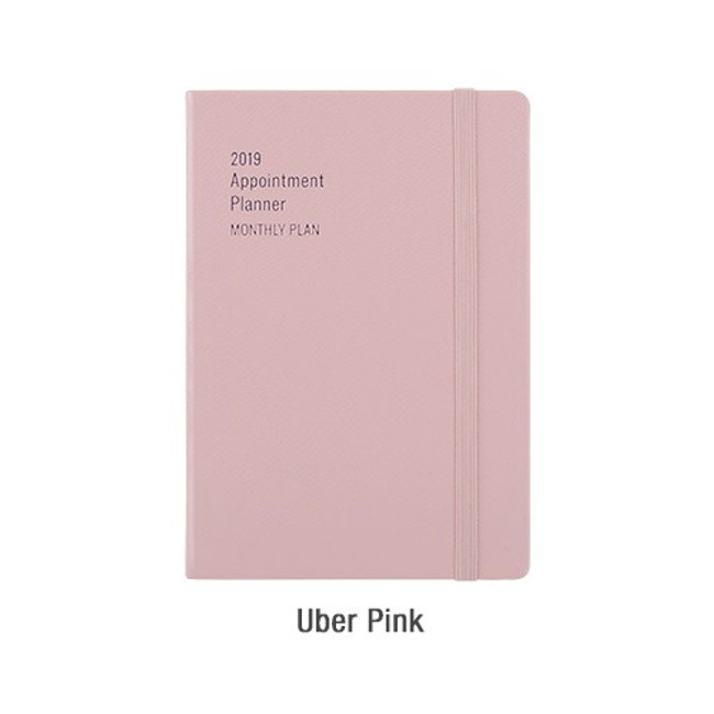 Uber pink - 2019 Appointment A5 dated monthly planner