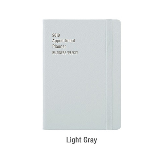 Light gray - 2019 Appointment B6 business dated weekly scheduler