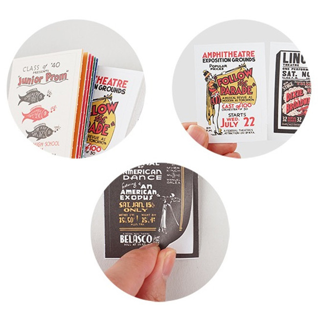 NACOO Vintage 3 label sticker set