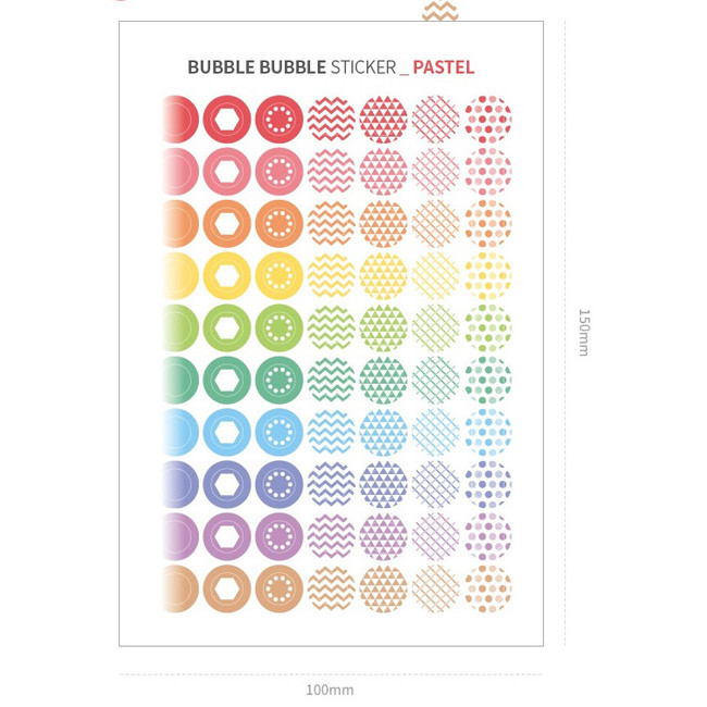 Size of Buri Bubble Bubble pastel clear deco sticker