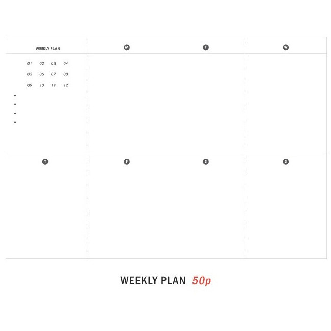 Weekly plan - 27 Weeks A6 size undated weekly planner