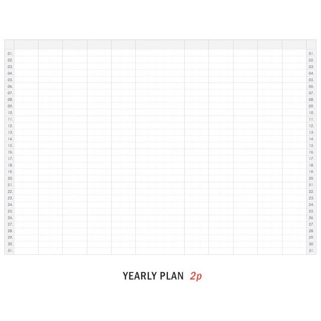Yearly plan - 12 Months A6 size undated monthly scheduler