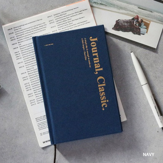 Navy - Wanna This Classic journal dateless daily agenda diary