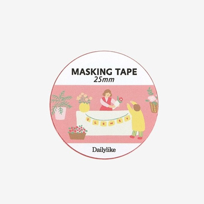 Dailylike Deco 25mm single roll masking tape - Flower shop