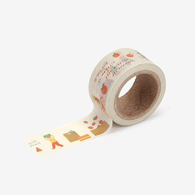Dailylike Deco 25mm single roll masking tape - Fruits store