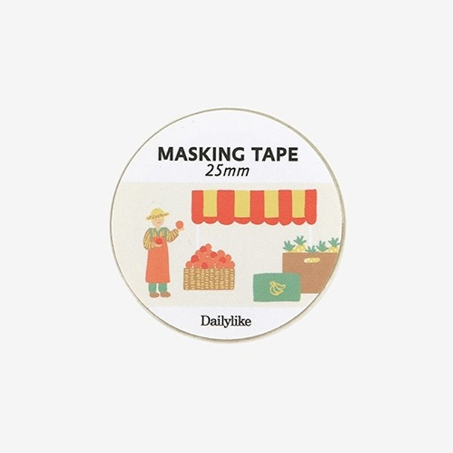 Dailylike Deco 25mm single roll masking tape - Fruits store