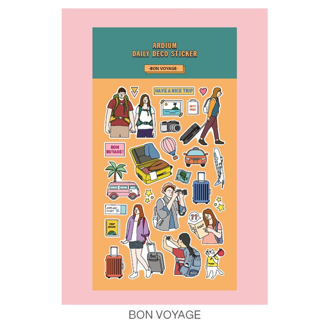 Bon voyage - Ardium Daily colorful illustration deco paper sticker