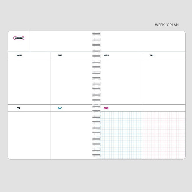 Weekly plan - Wanna This Clear undated weekly planner