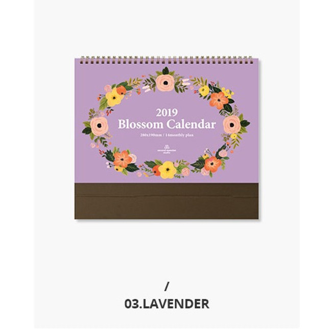 Lavender - Second mansion 2019 Blossom desk flip calendar 