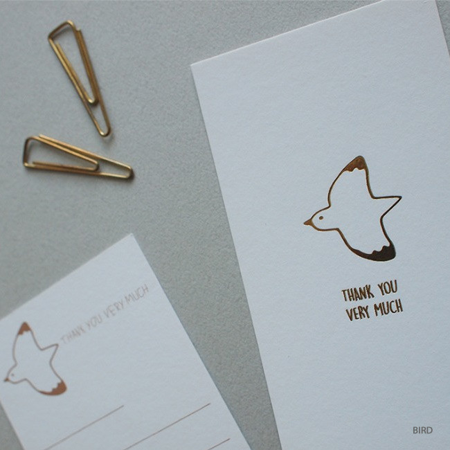 Bird - Hello Today Hushed brown twinkle animal message post card