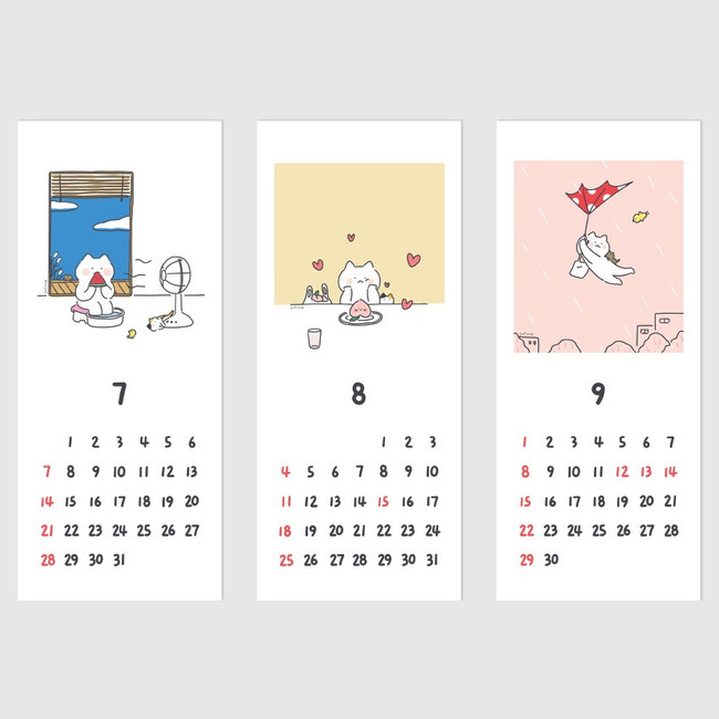 NACOO 2019 Hello kitty desk flip monthly calendar
