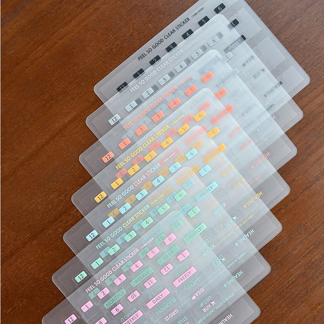 Feel so good clear adhesive index tab deco sticker