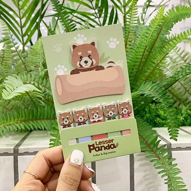 N.IVY Lesser panda sticky bookmark memo notepad set