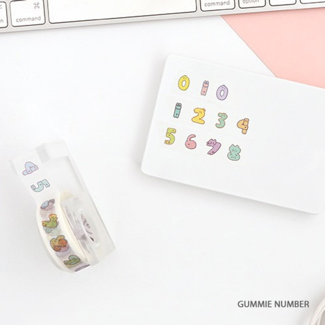 Gummies number - Gummies washi paper deco masking tape