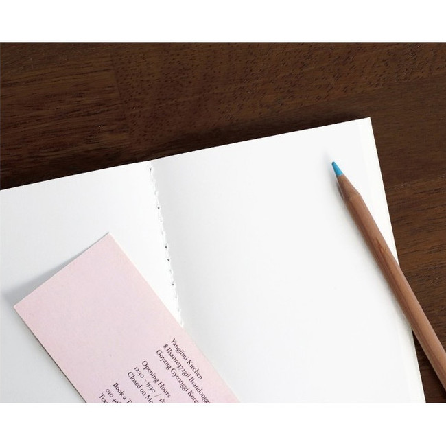 Plain note page - Pocket sewn bound small plain notebook ver.2