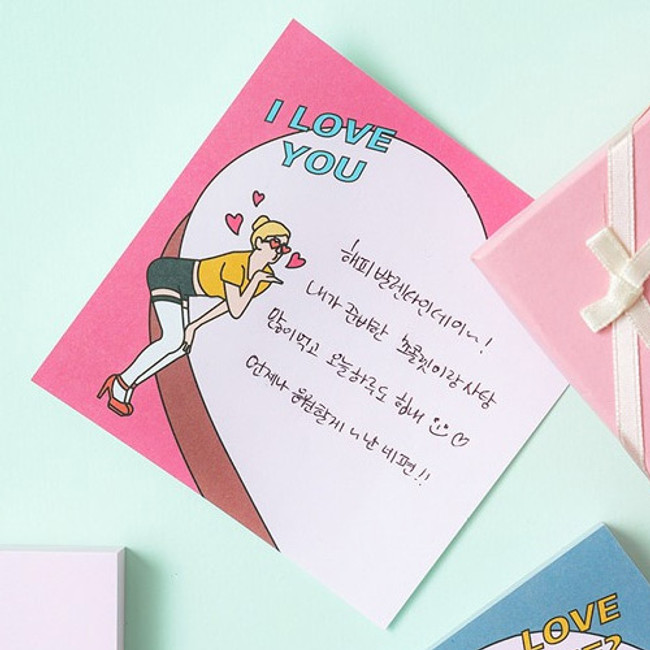 Example of use - Sweet and Love memo writing notepad