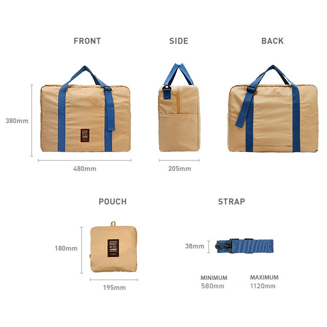 Size - Easy carry large travel foldable duffle bag