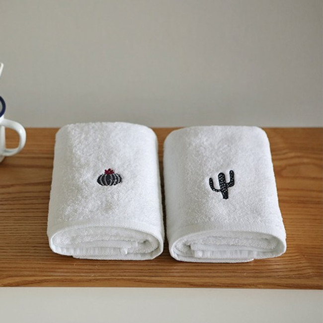 Cactus - Dailylike Embroidery cotton hand towel set