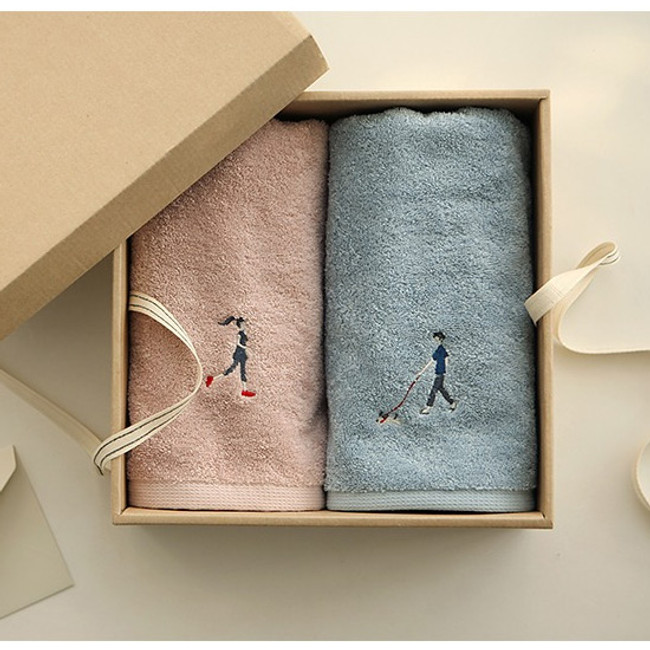 Park - Dailylike Embroidery cotton hand towel set