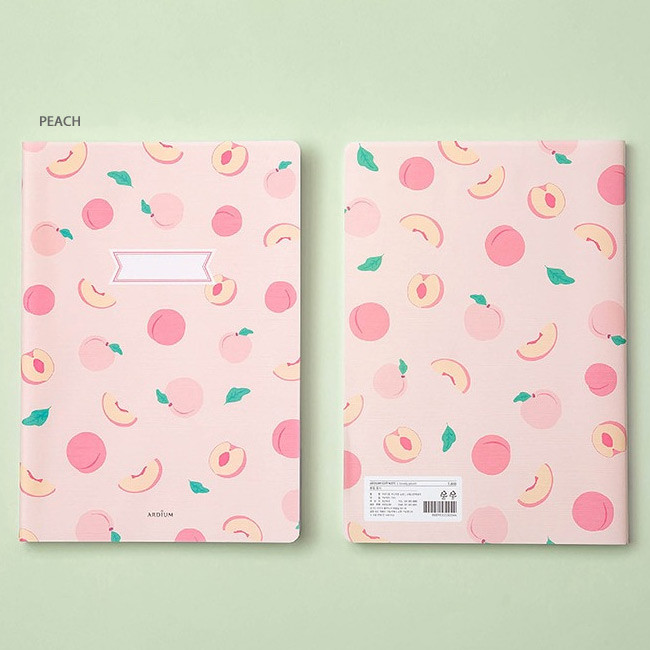 Peach - Ardium Soft pattern large lined school notebook