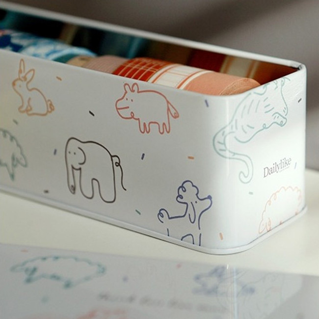 Example of use - Dailylike Doodling metal rectangular tin case box