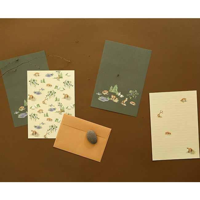 Dailylike Daily letter paper and envelope set - The fox and the grapes
