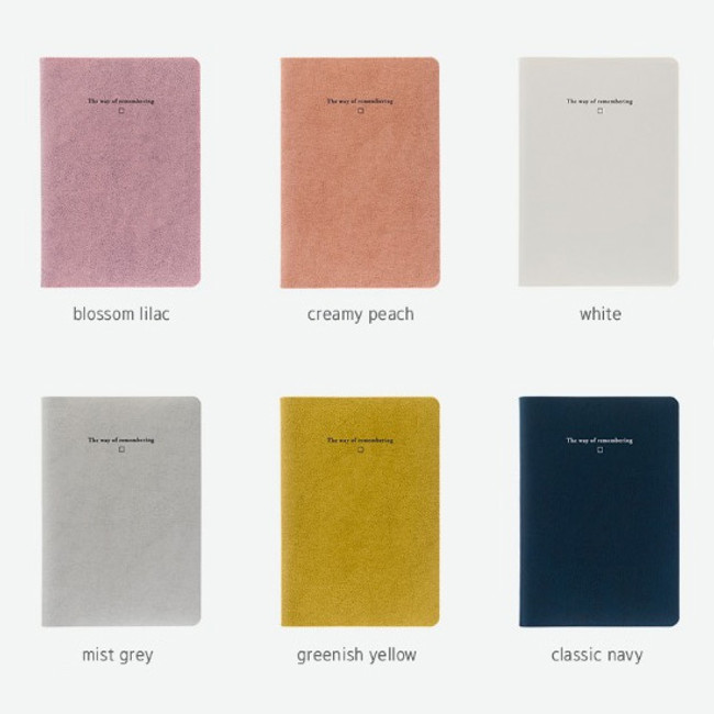 Color - The way of remembering 3 type grid notebook
