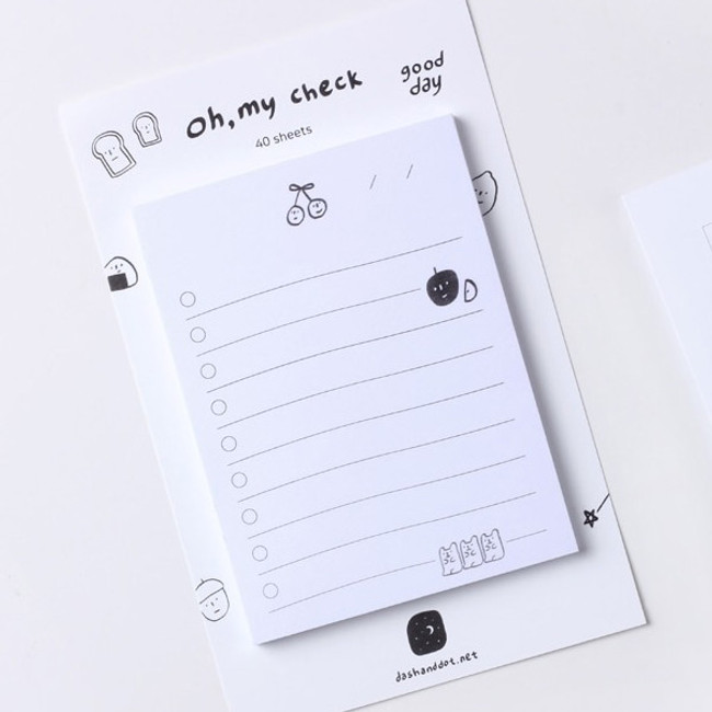 Dash and Dot Oh my sticky checklist memo notepad
