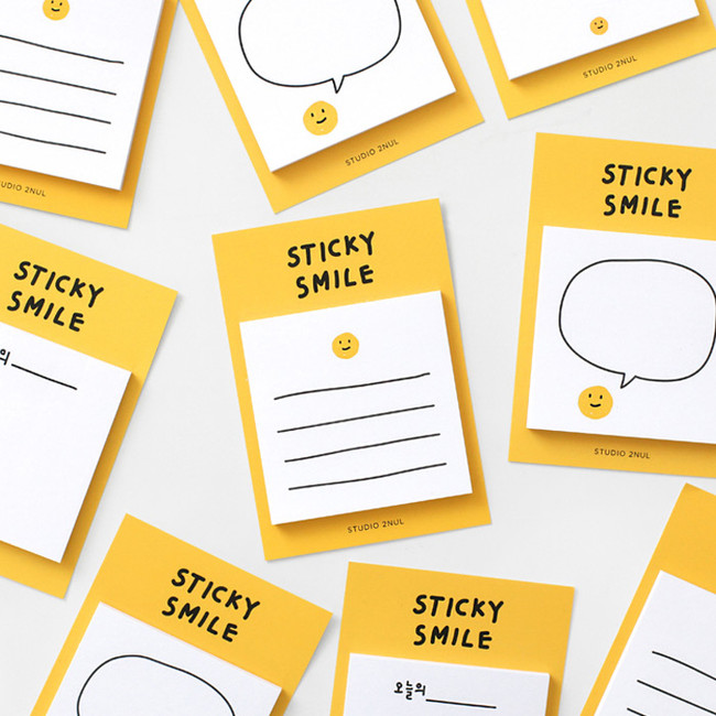 2NUL Smile sticky it memo notes notepad