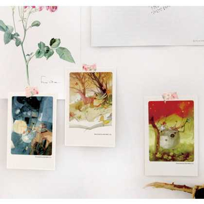 Indigo illust mini postcard kim min-ji classic 40 sheets