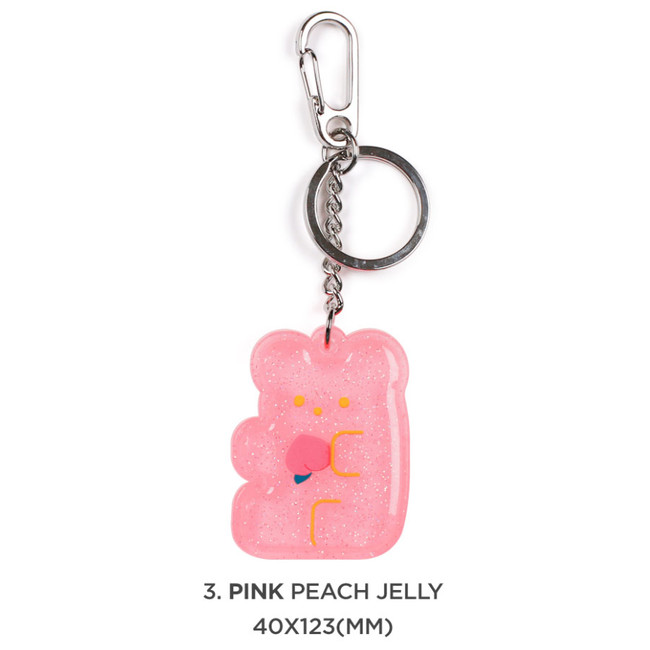 03 pink peach jelly - 90s coolkids party epoxy keyring keychain