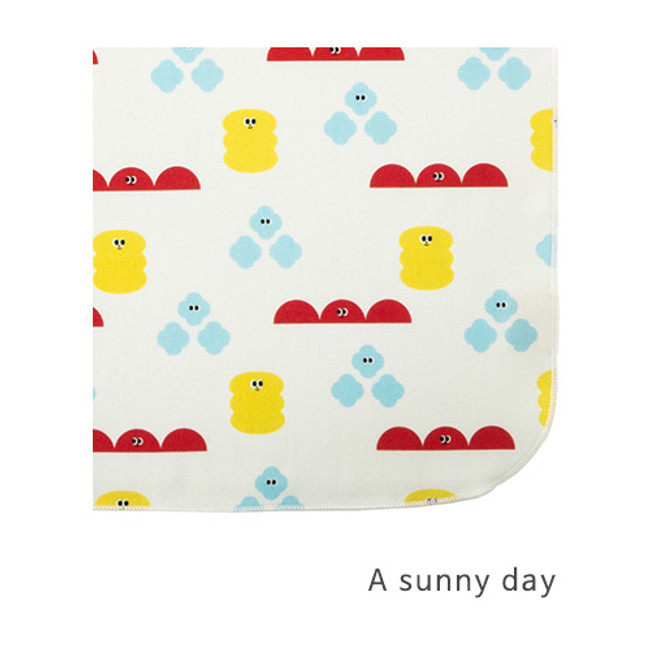 A sunny day - Livework Illustration pattern rounded edge hankie handkerchief