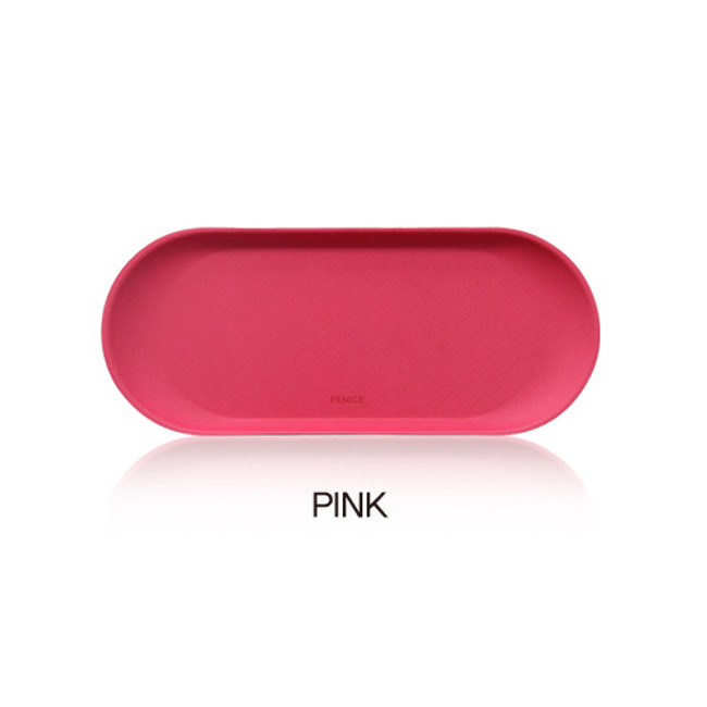 Pink - Fenice Premium business PU pencil pen tray 