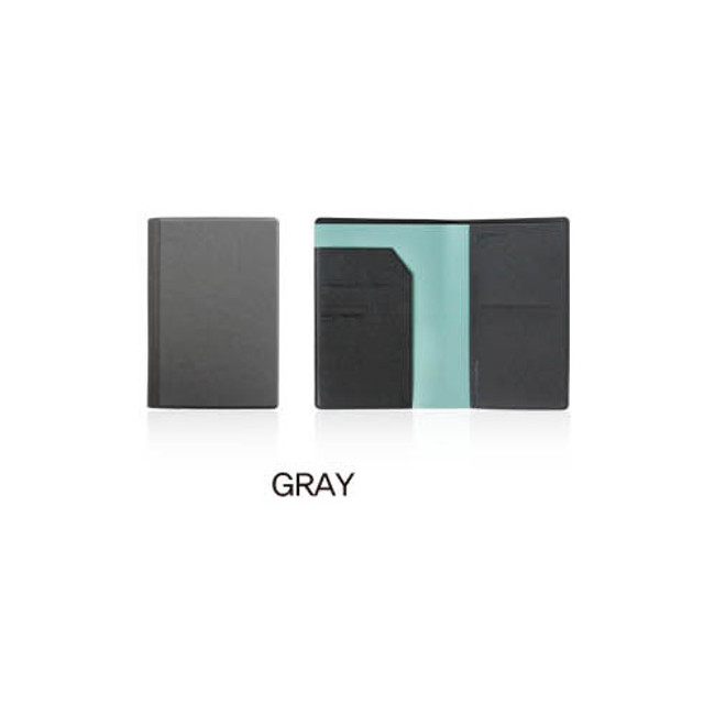 Gray - Fenice Premium PU RFID blocking small passport case holder wallet