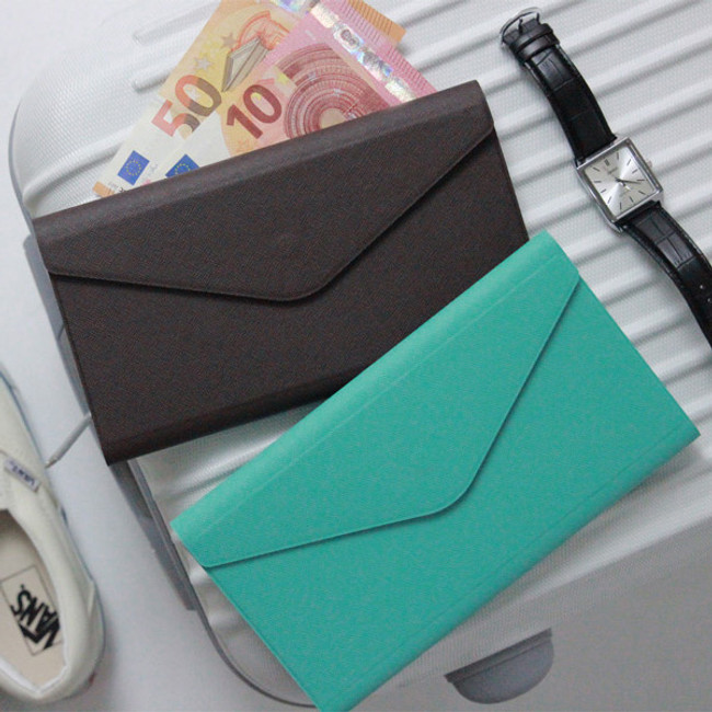 Example of use - Fenice Premium PU large passport case holder zipper wallet