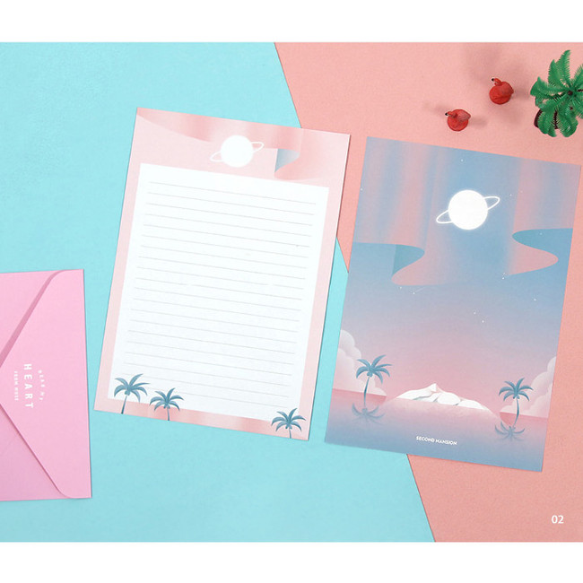 02- Second Mansion Moonlight letter paper envelope set ver2