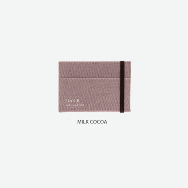 Milk cocoa - Byfulldesign Oxford palm flat card case wallet