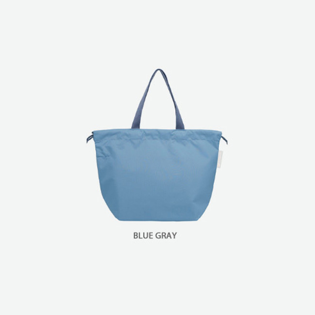 Blue gray - Travelus air bag drawstring medium shoulder tote bag