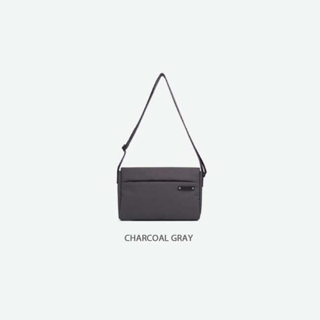 Charcoal gray - Byfulldesign Travelus minimal crossbody bag for walking