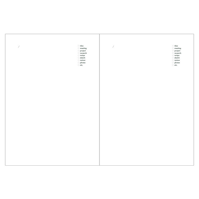 Idea pages - Livework Life and pieces large idea blank notebook